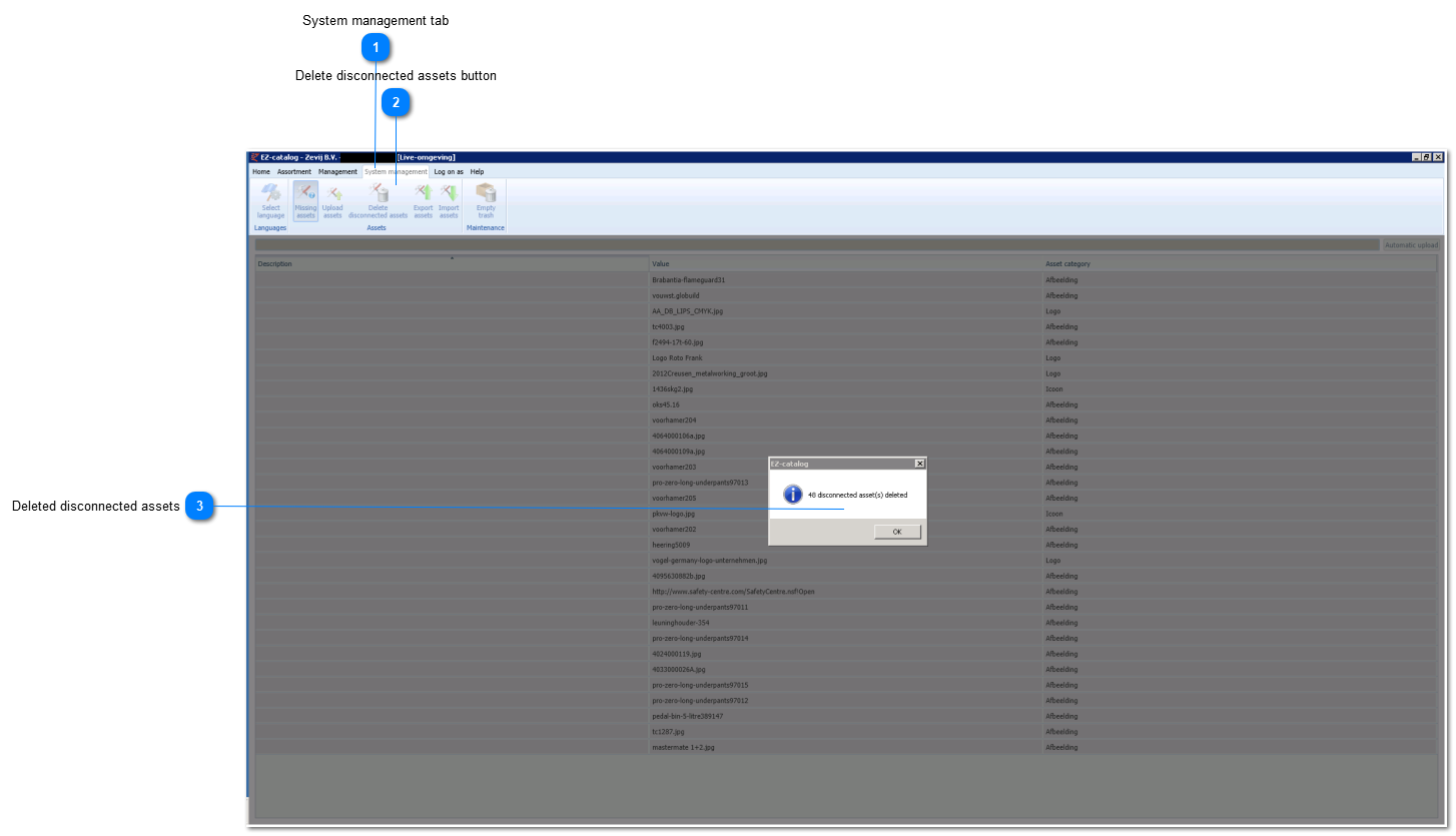 Delete disconnected assets