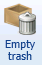 2. Empty trash button