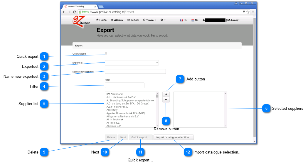 Advanced export