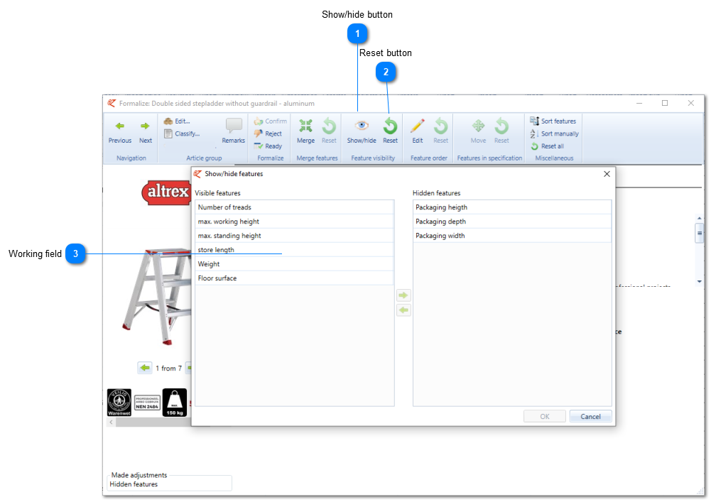 Feature visibility
