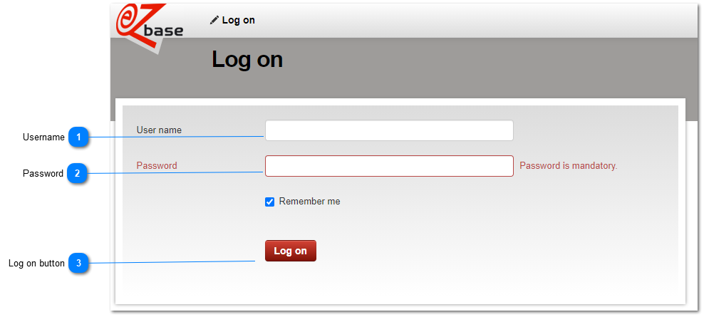 Log on to EZ-web