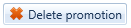 4. Delete promotion