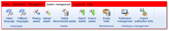 System management tab