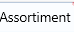 1. Assortiment tab