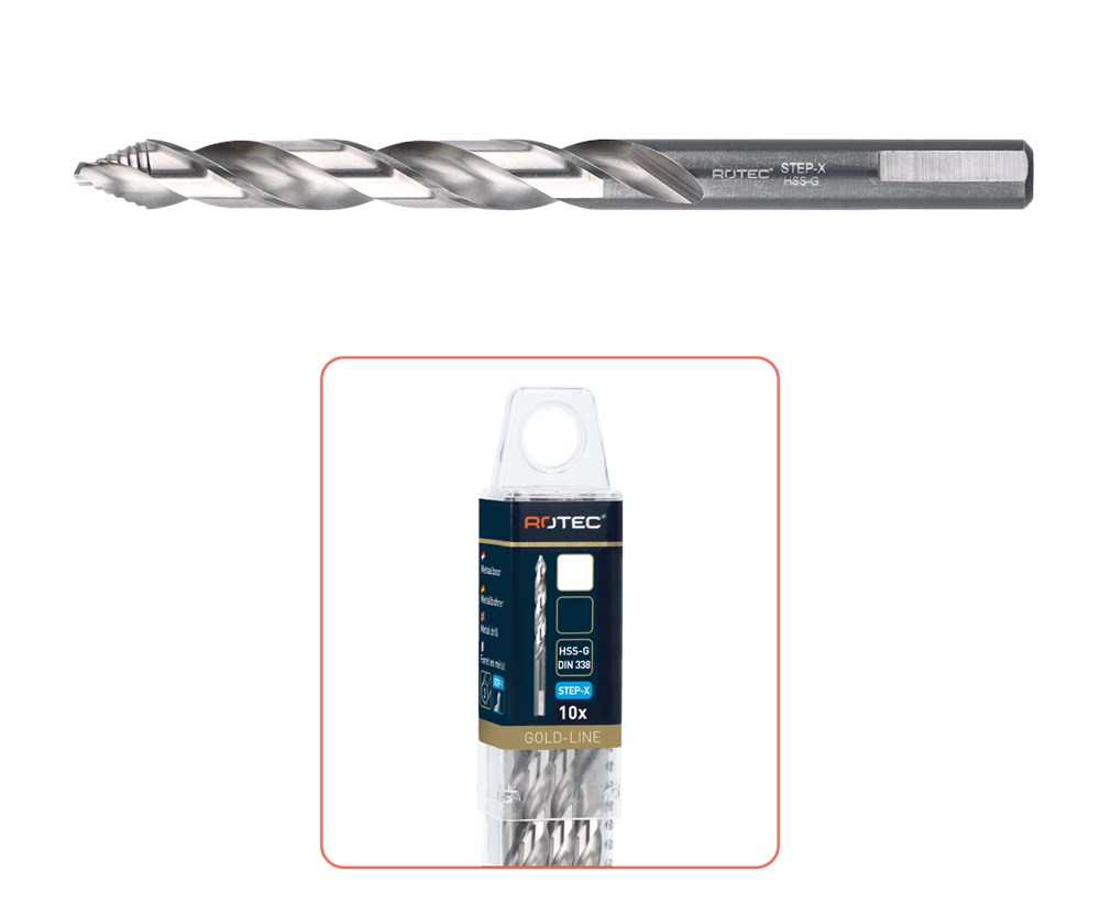 HSS-G SPIRAALBOOR 'STEP-X', DIN 338, ø13,0 HSS-G SPIRAALBOOR 'STEP-X', DIN 338, ø13,0