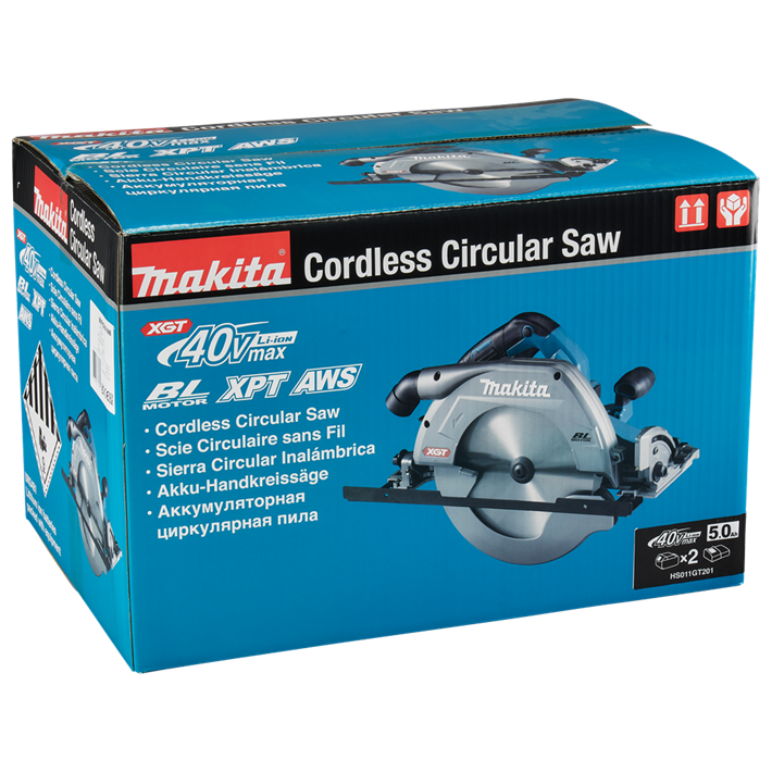 Afbeelding Makita 40 v max cirkelzaag 270 mm HS011GT201