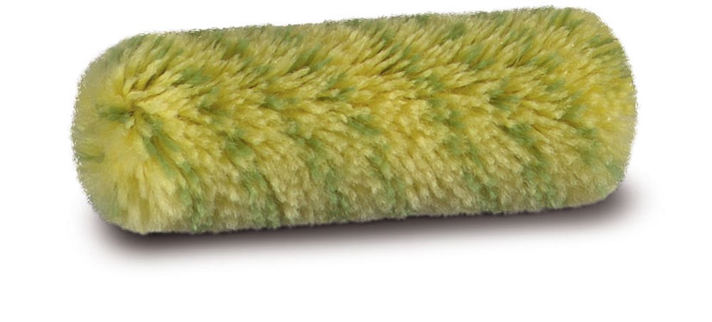 Goudhaantje radiatorrol 10cm groene streep 13mm (1)