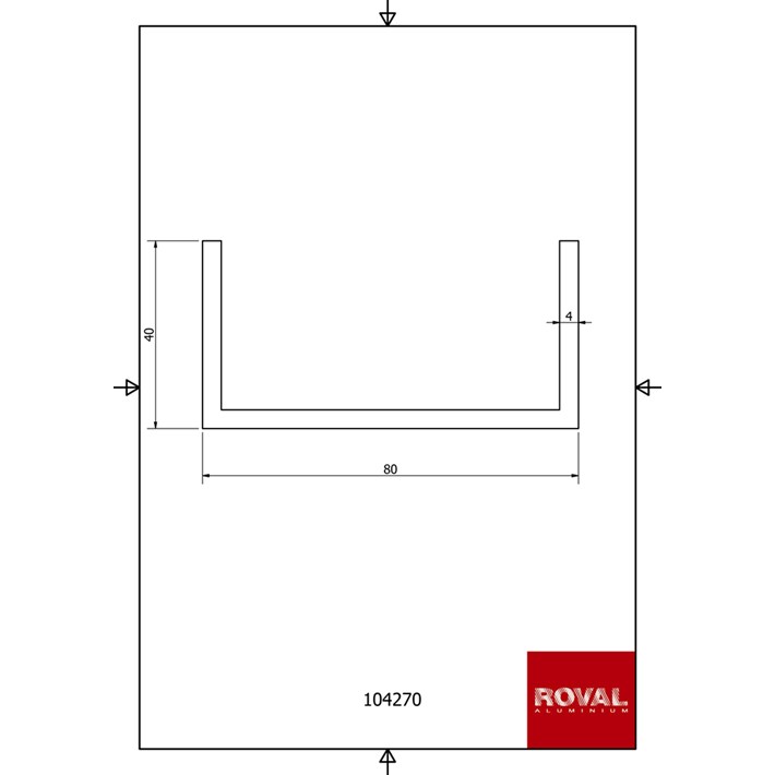 Afbeelding Roval Aluminium u-profiel