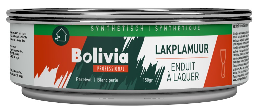 Afbeelding voor Plamuur lak synthetisch parlewit blik 150 gram (oliehoudend)