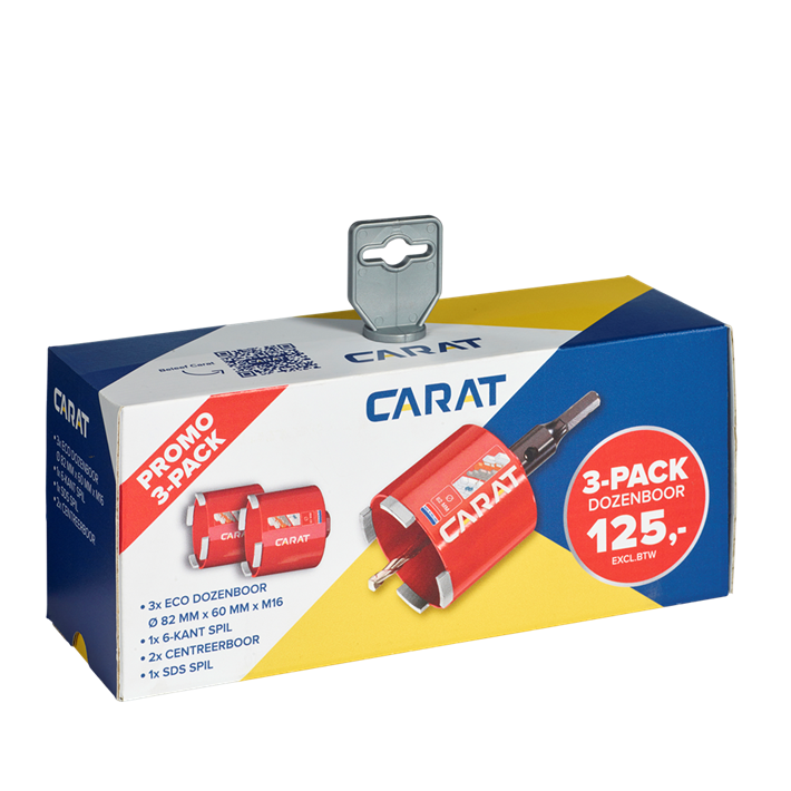 Afbeelding Carat diamantdozenboor voor baksteen en abrasieve materialen ECO 3-PACK DUSTEC®