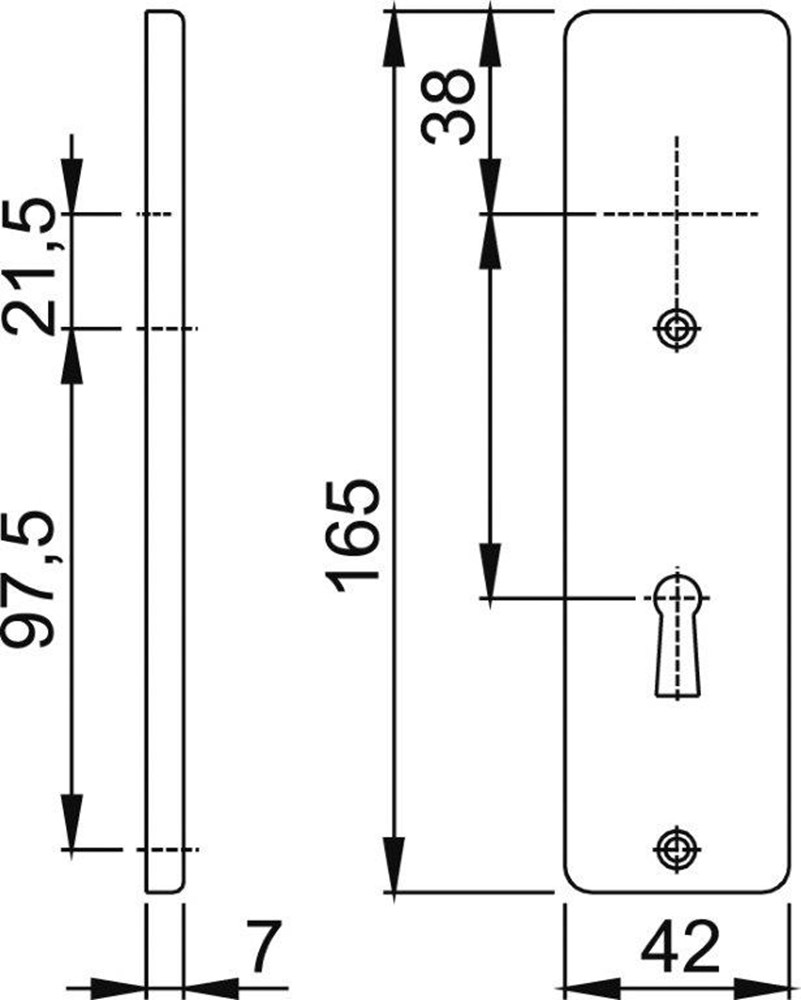 kortschild aluminium f1 hoppe-2 kortschild aluminium f1 hoppe-2