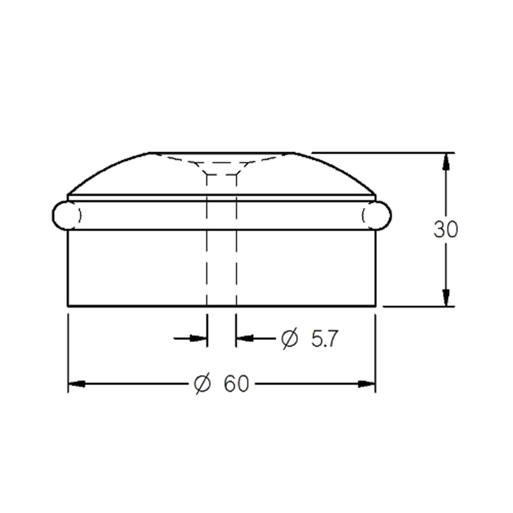 Afbeelding voor DEURBUFFER VLOER ROND 60 MM MAT NATUREL (4760-11E) 4760