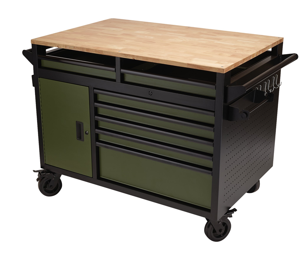 Bunker Multi-functional Workbench Roller Tool Cabinet (48&quot; Green)