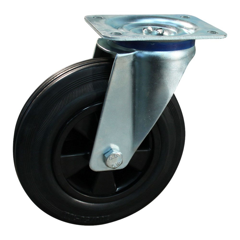 zwenkwiel zwart volrubber-2 zwenkwiel zwart volrubber-2