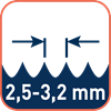 Tandsteek 2,5-3,2mm / TPI 8-10 Tandsteek 2,5-3,2mm / TPI 8-10
