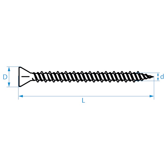 Snelbouwschroeven hi-lo draad type Fermacell tekening | Drywall screws hi-lo thread type Fermacell drawing | Schnellbauschrauben hi-lo Gewinde Typ Fermacell Zeichnung | Vis à fixation rapide filetage haut-bas type Fermacell plan