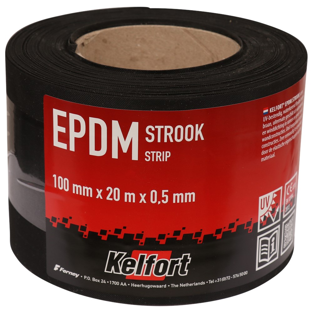 stroken epdm folie zwart kelfort-2 stroken epdm folie zwart kelfort-2