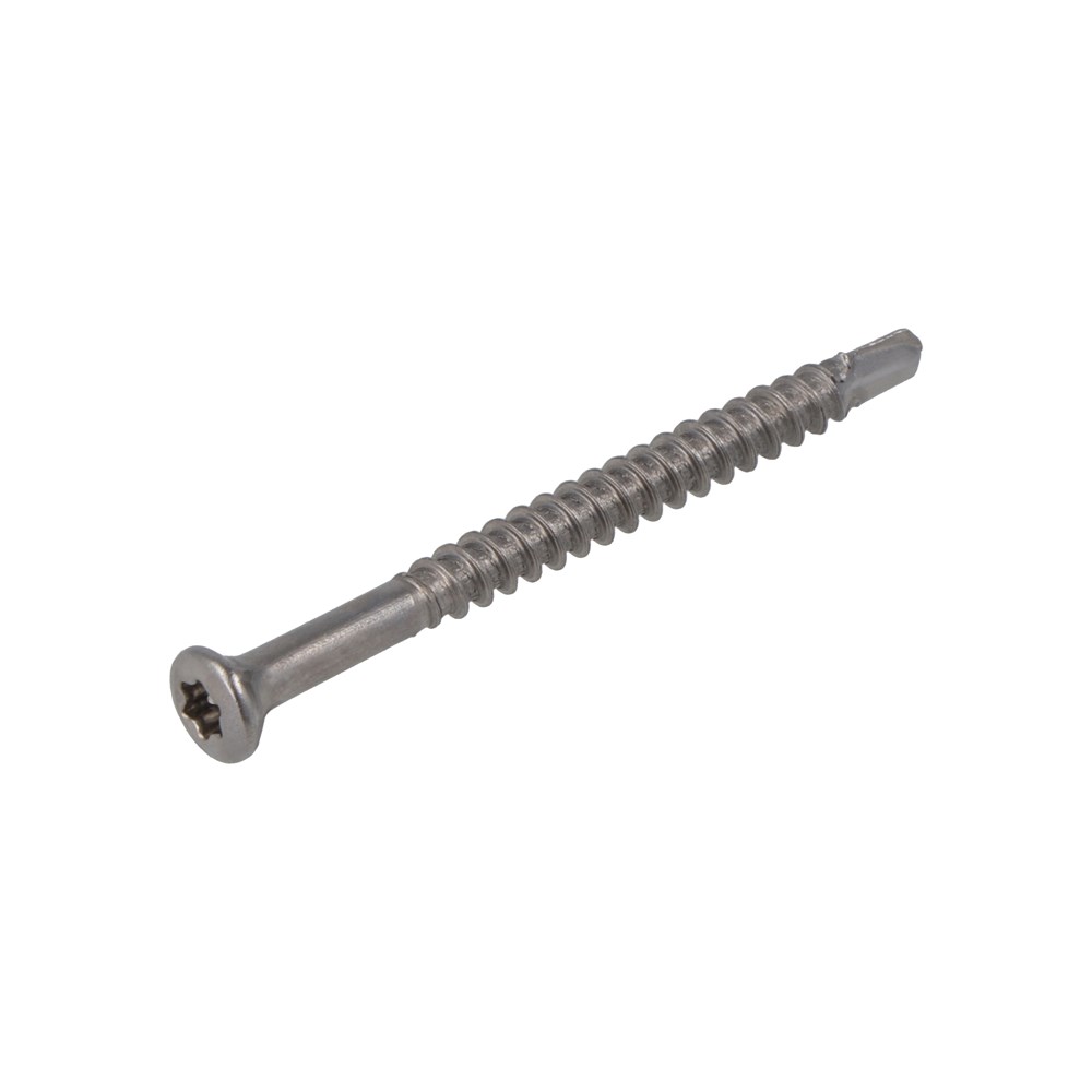 Glaslatschroef lenskop, rvs 410