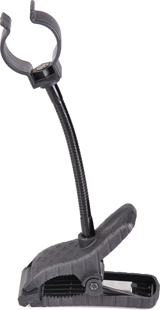 Looplamphouder (kunststof klem met metalen flexibele arm) | bv