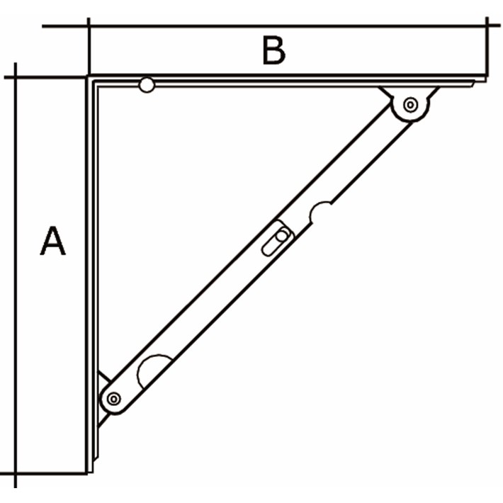 Lijntekening DX plankdrager