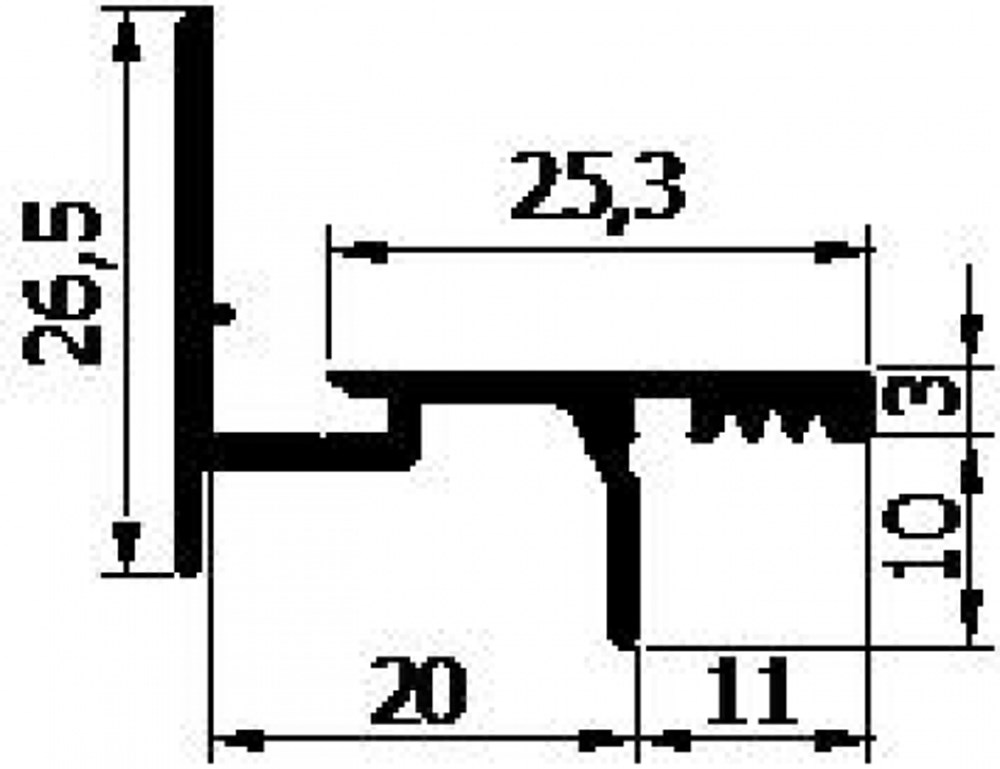 Beglazingsprofiel binnenbeglazing, aluminium