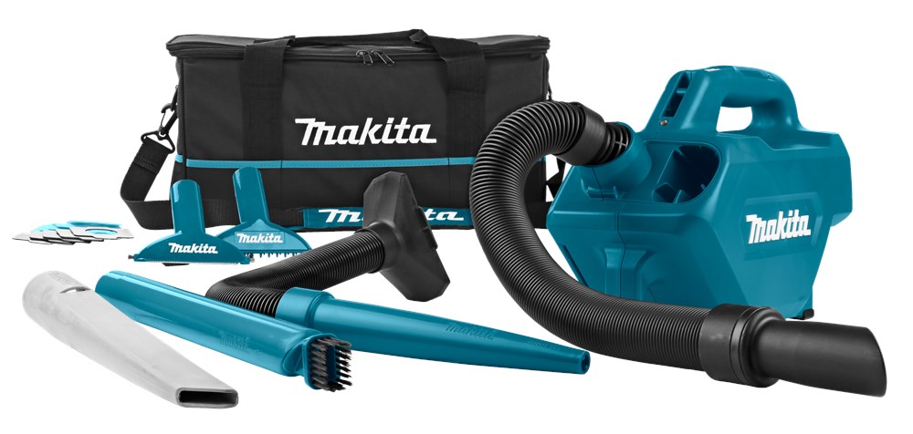 Makita (auto) stofzuiger CL121DCX 12V in doos excl. accu(s) en lader,nclusief 5 blaas- en zuigmonden | Polvo bv