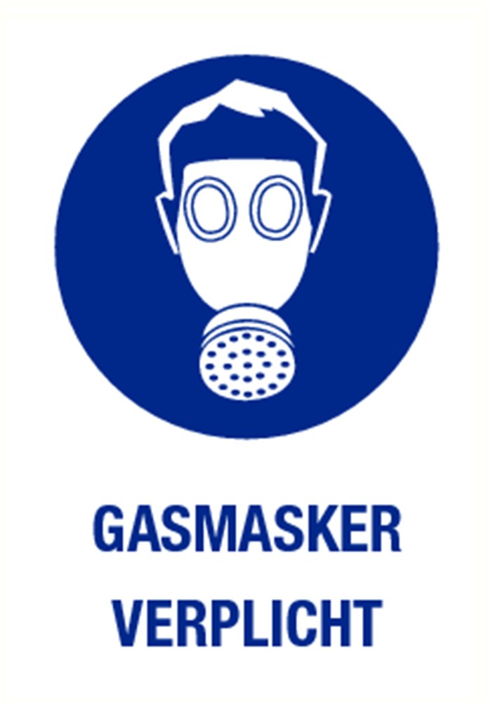 Afbeelding voor Pictogram gasmasker verplicht