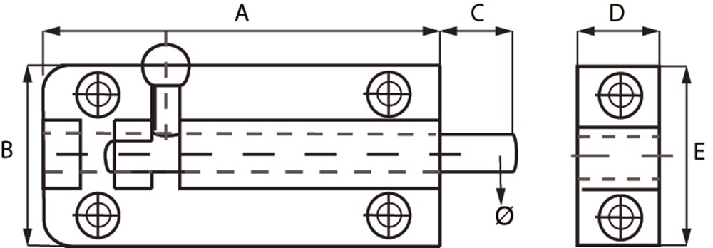 profielgrendel messing gepolijst-2 profielgrendel messing gepolijst-2