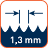 Tandsteek 13,0mm / TPI 2 Tandsteek 13,0mm / TPI 2