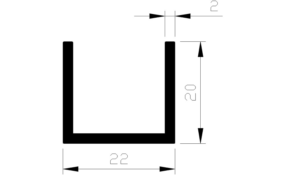 U-profiel aluminium brute-2 U-profiel aluminium brute-2