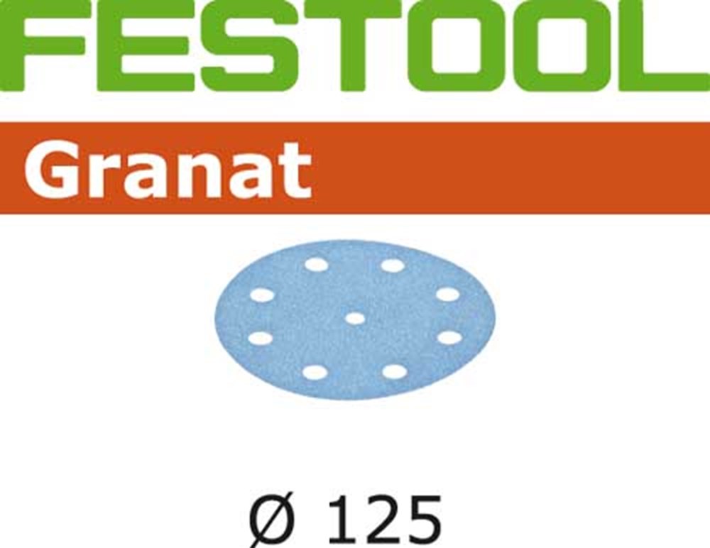 opleggen surfen Geldschieter Festool schuurschijf Granat dia 125mm/9 K120 (100st) (stickfix) | Polvo bv