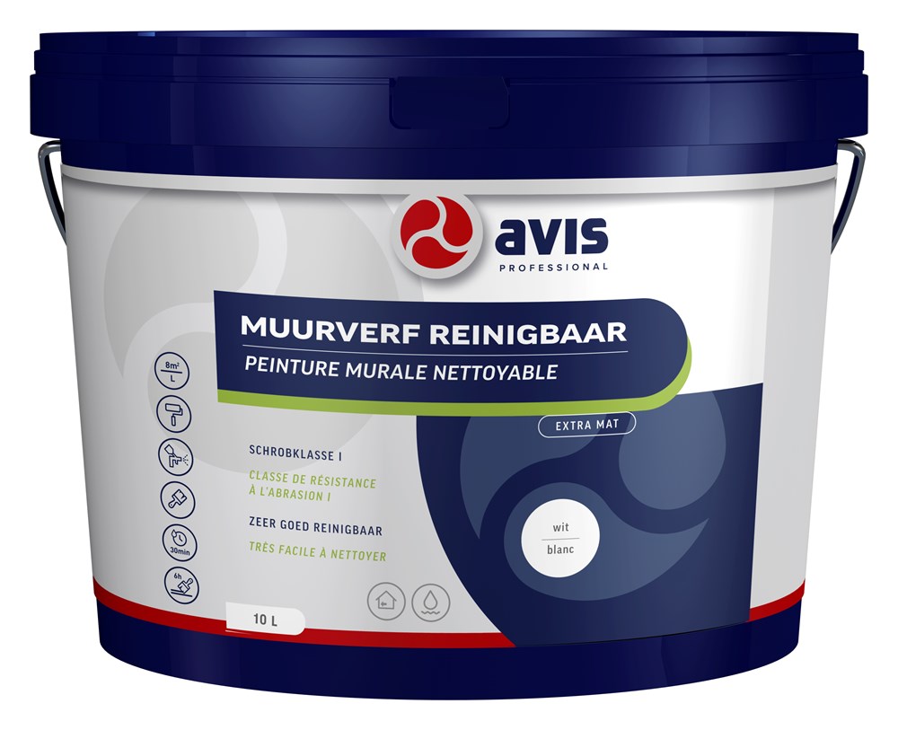 Avis muurverf reinigbaar wit extra mat (4)