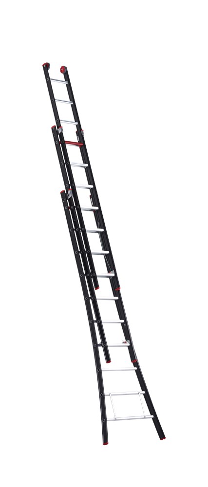 Afbeelding voor Aluminium kokerladder (gecoat) - 3-delig reform Nevada