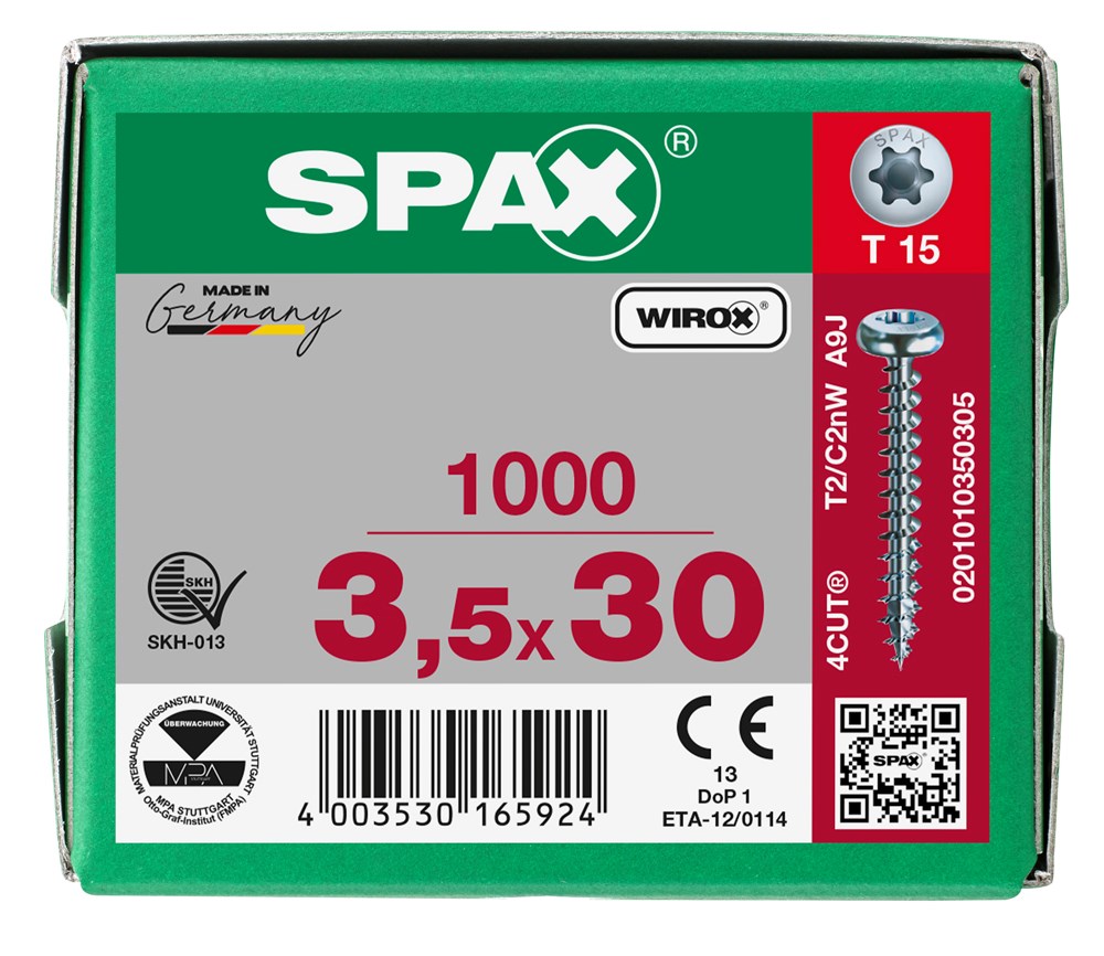 spaanplaatschroef wirox spax-6 spaanplaatschroef wirox spax-6