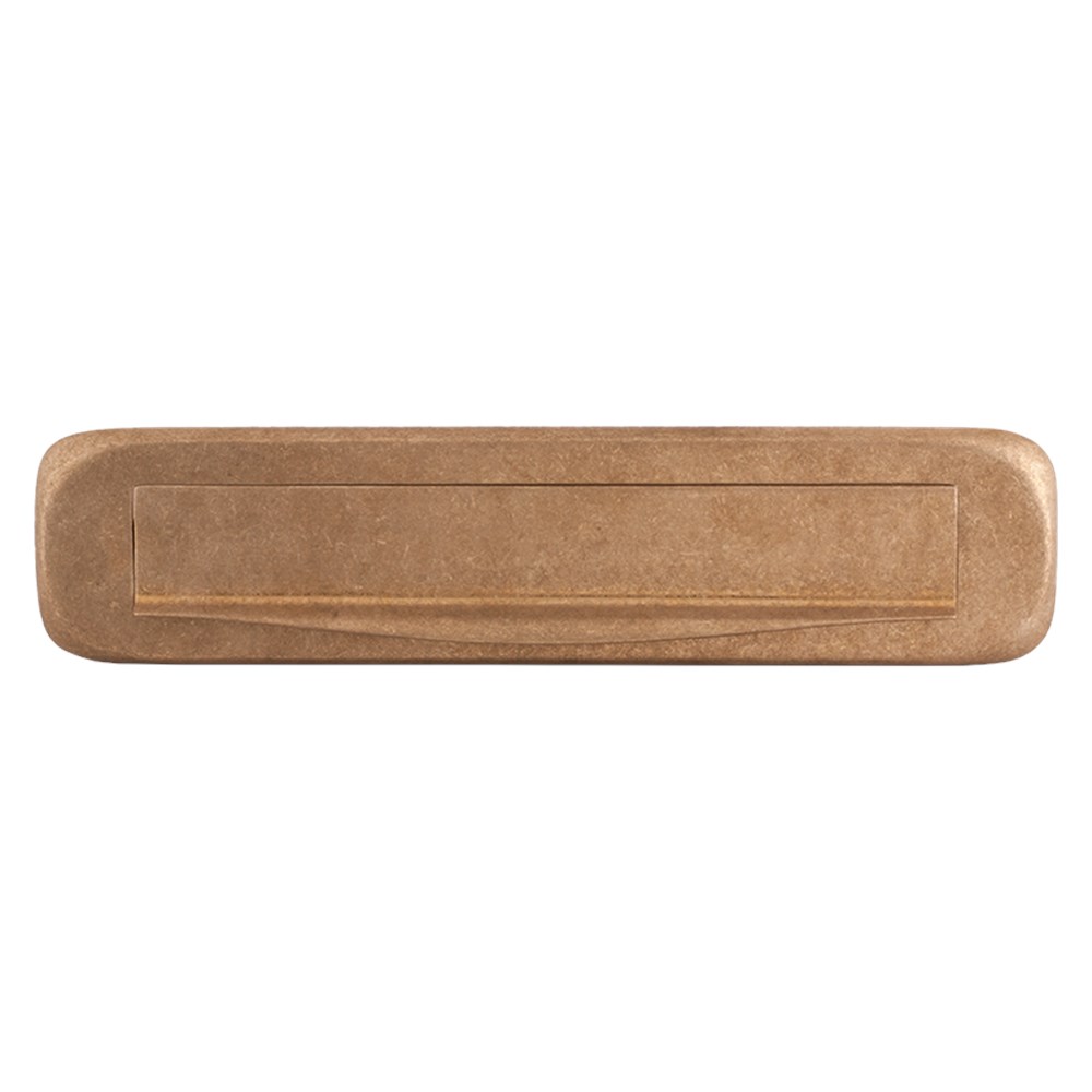 Briefplaat met valklep, messing