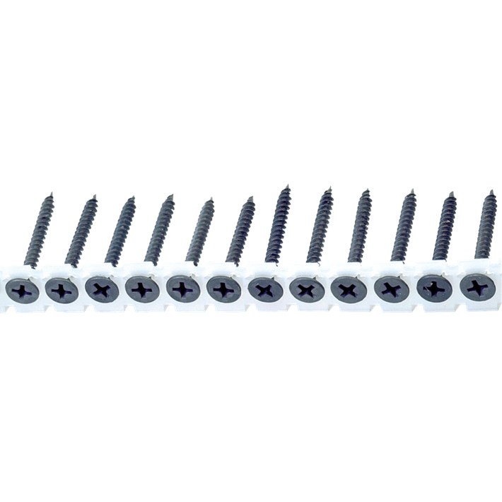 Snelbouwschroeven op band fijne draad type S trompetkop | Drywall screws collated fine thread type S bugle head | Schnellbauschrauben auf Band Feingewinde Typ S Trompetenkopf | Vis à fixation rapide sur bande filetage fin type S tête trompette