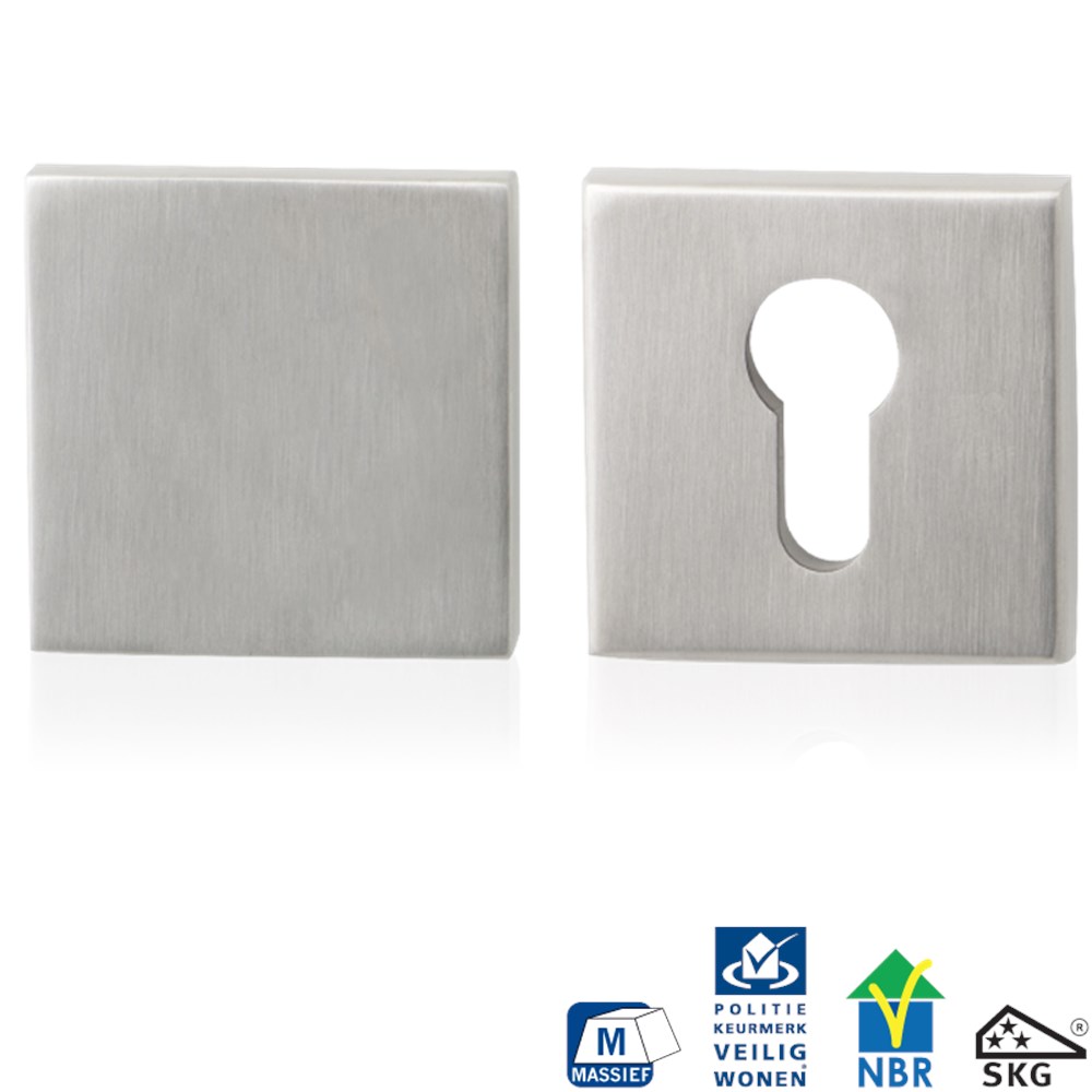 RVS geborsteld, Grijs, RVS, Blind/ PC, Ja, set, Zakelijk & sportief, Nee, Veiligheidsrozet inclusief bevestiging voor deurdikte 40mm en 56mm GPF981609199.png