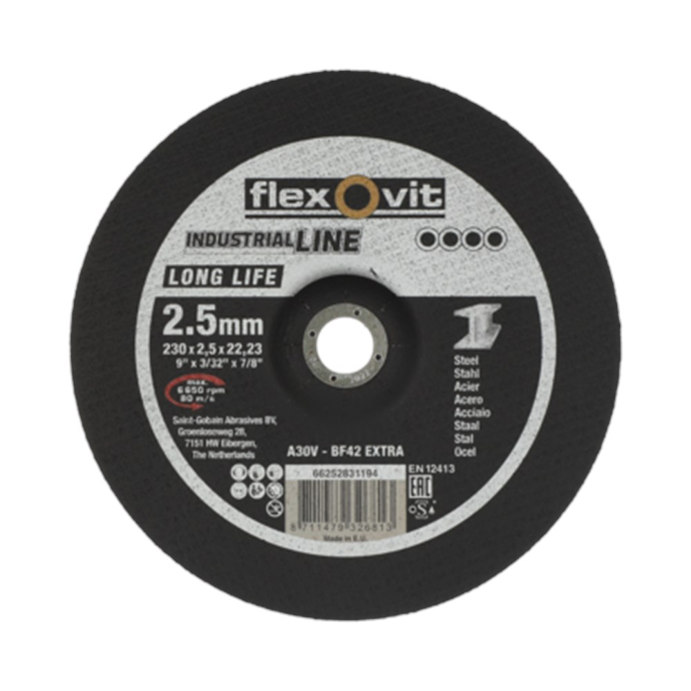 66252831194 Depressed center cutting off wheel Angle Grinder Flexovit LONG LIFE METAL 23x2.5x22.png