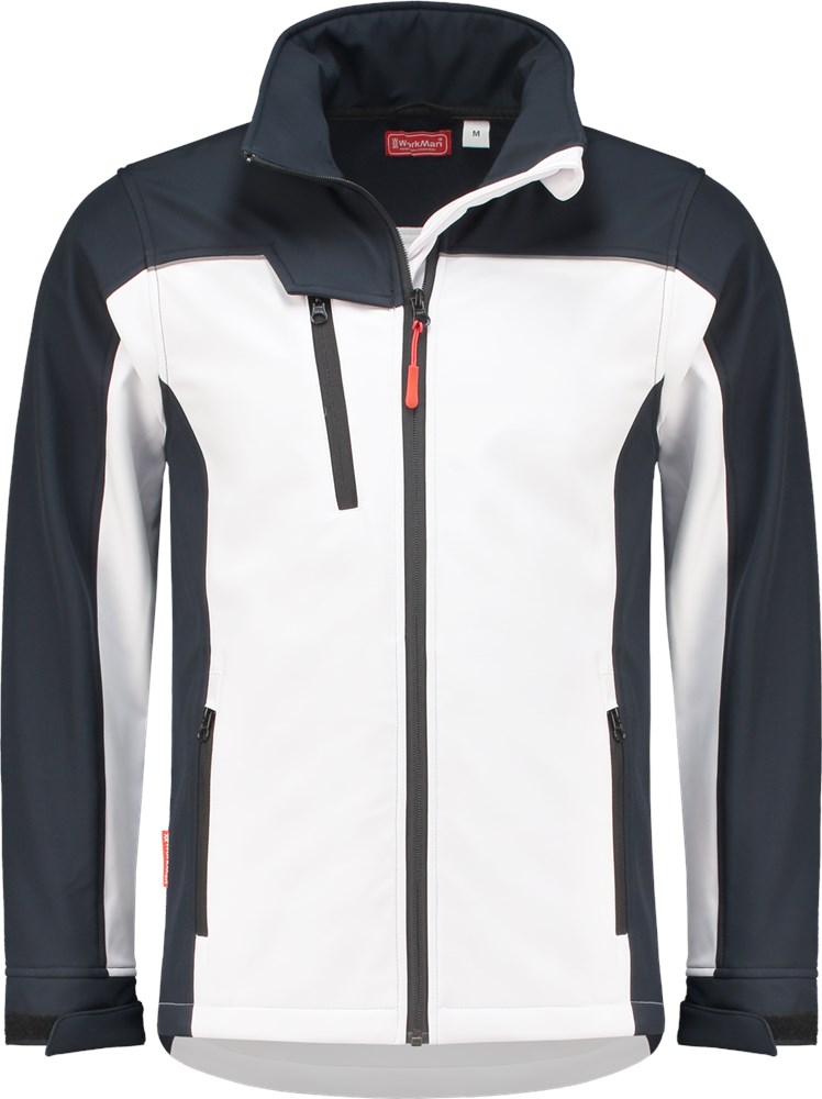 Afbeelding voor Wm softshell jack white/navy