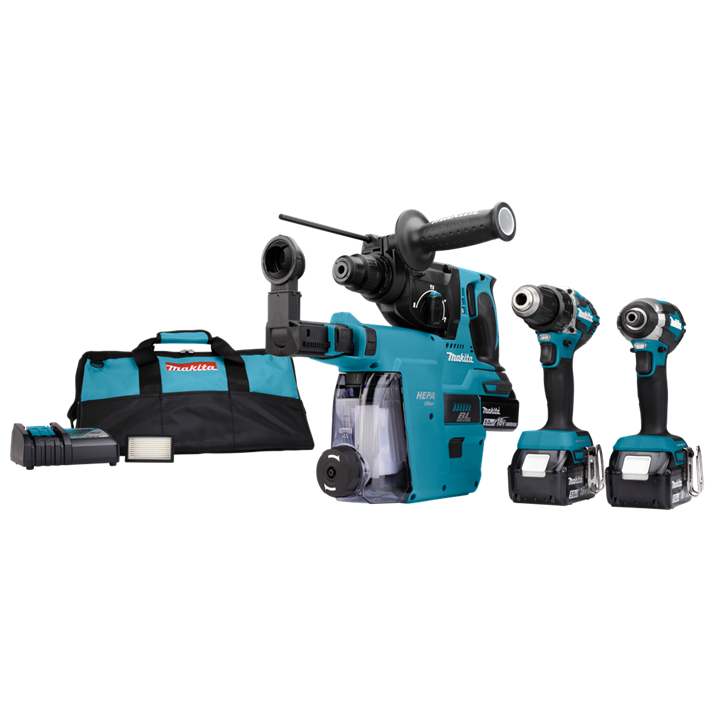 Afbeelding Makita 18 v combiset voor (slag)schroeven en boren in hout en beton DLX3106TW1