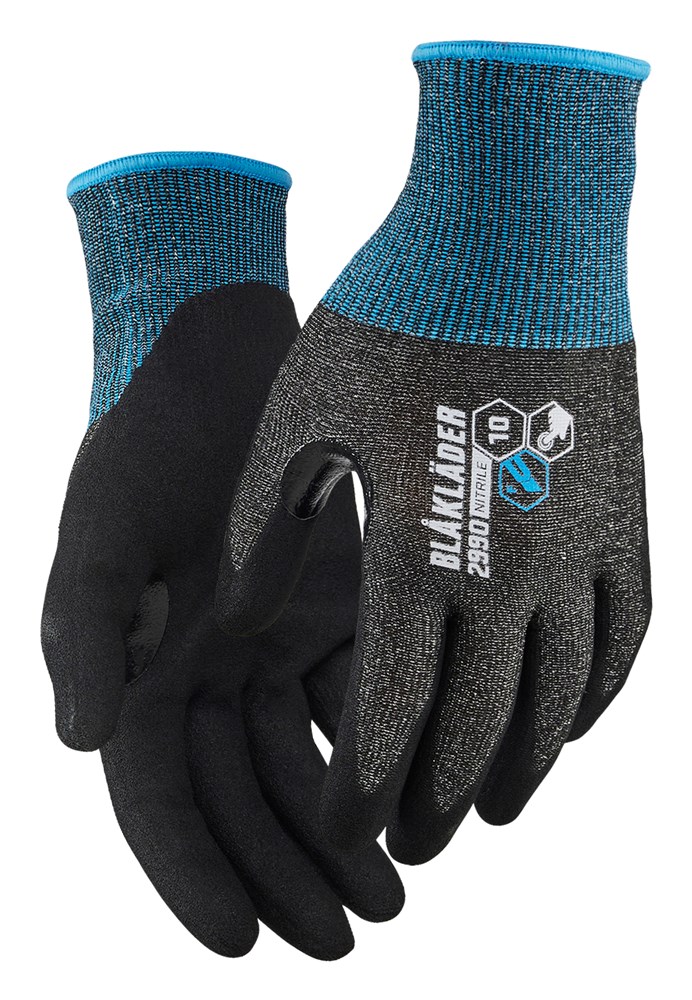 Afbeelding voor Handschoen snijbestendige F Touch nitril-gecoat zwart L/9