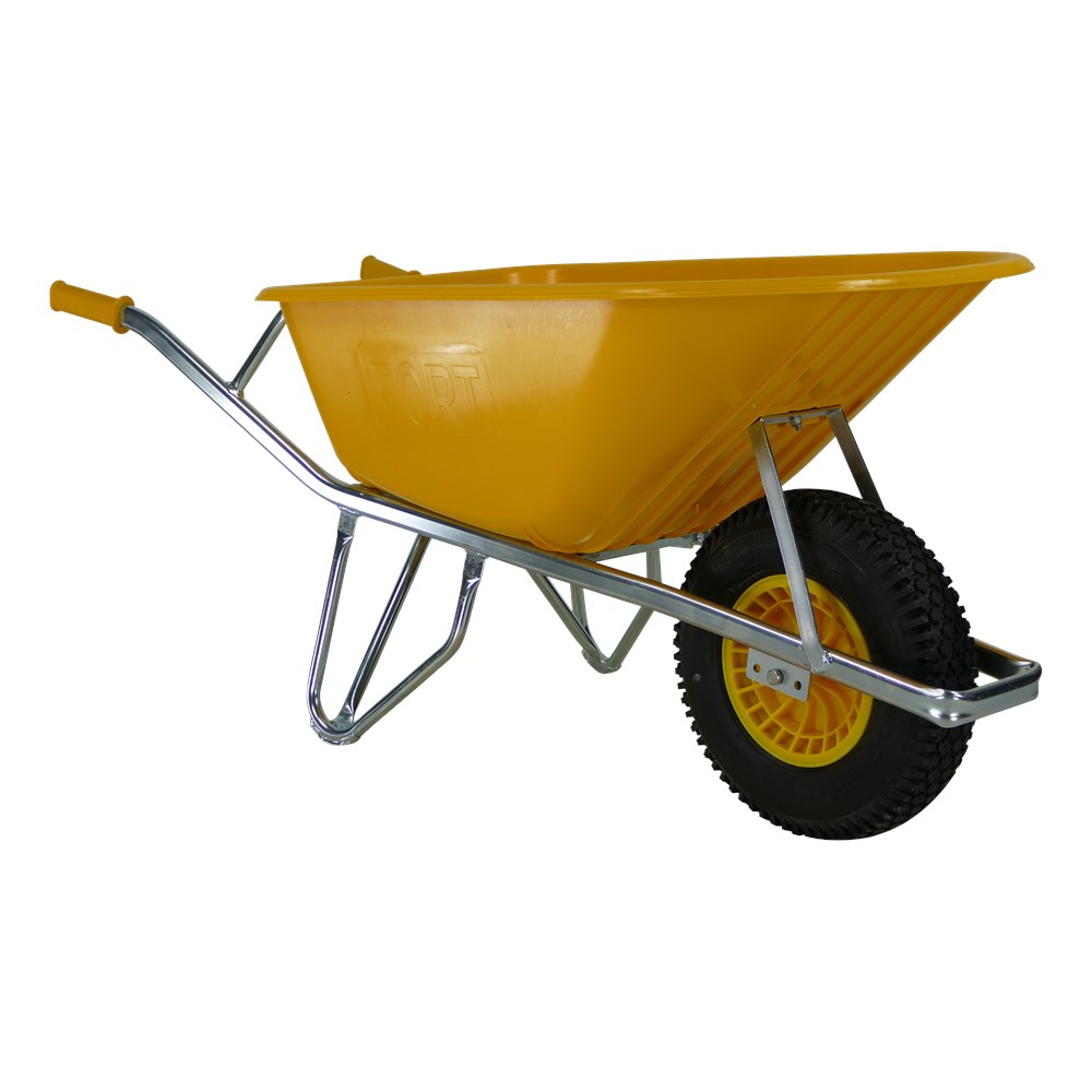 Kruiwagen kunststof geel 100 L | Marree Technische Groothandel B.V.