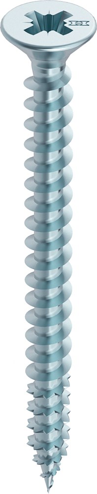 Afbeelding voor Spaanplaatschroef platverzonken kop Pozi-Drive verzinkt blauw HECO-FIX-plus