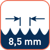 Tandsteek 8,5mm / TPI 3