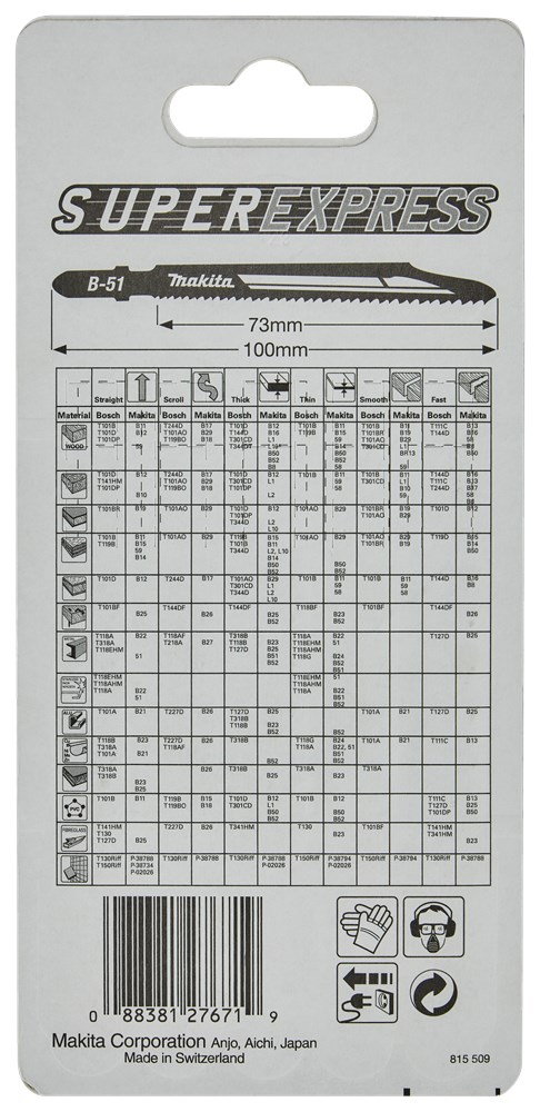 decoupeerzaagblad makita for bi-metal-3 decoupeerzaagblad makita for bi-metal-3