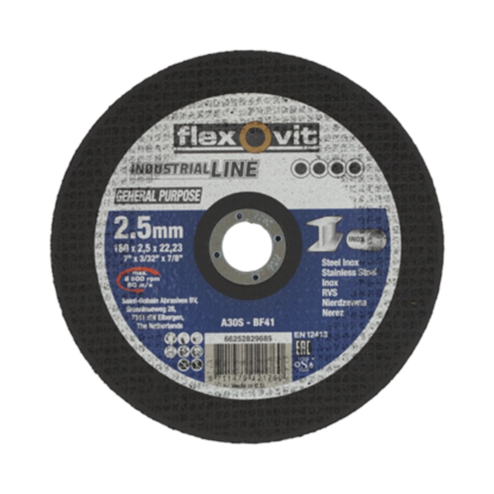 66252829685 Flat cutting off wheel Angle Grinder Flexovit General Purpose METAL INOX 18x2.png