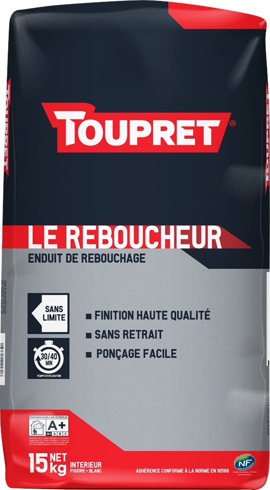 Enduit de Rebouchage Toupret Le Reboucheur Sac 15kg 