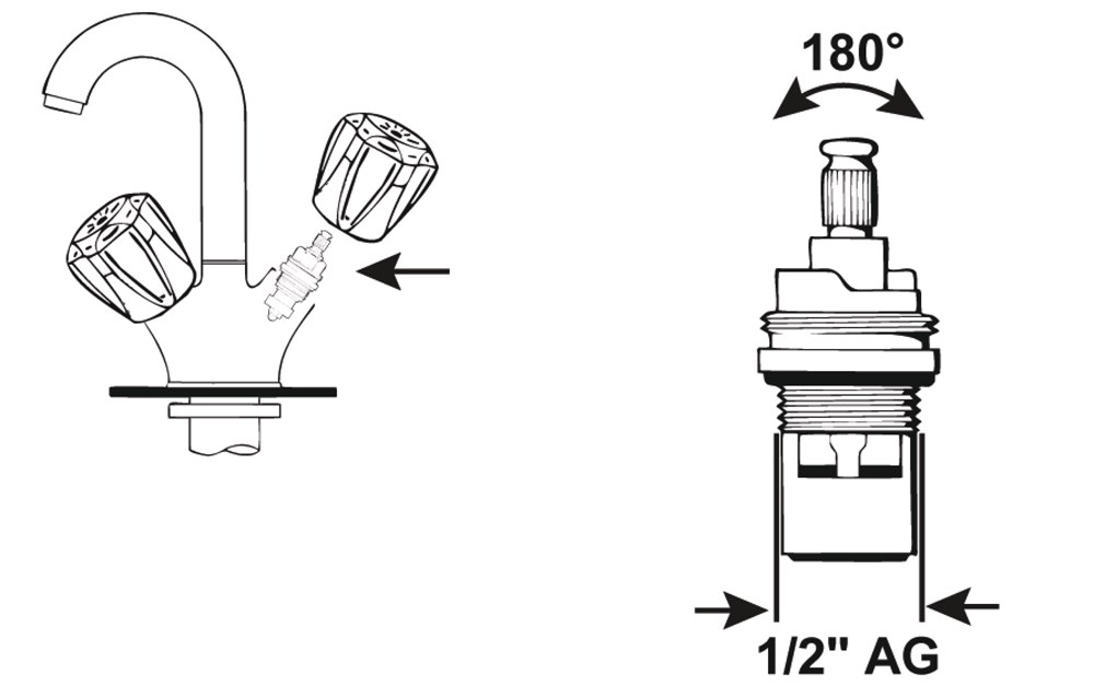 kraanbovendeel carbodur grohe-4 kraanbovendeel carbodur grohe-4