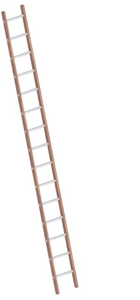 Ladder enkel, hout