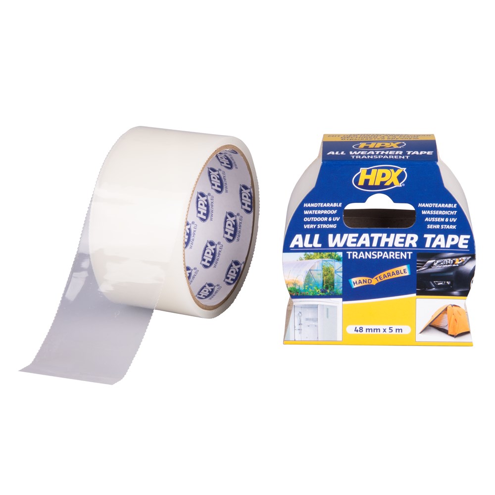HPX all weather tape transparant 48mm rol (2)